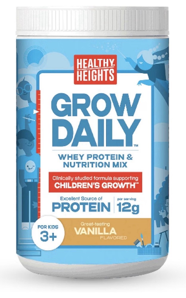 Grow Daily, Whey Protein & Nutrition Mix, For Kids 3+, Vanilla, 10.6 oz (301 g)