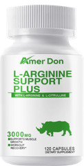 L-Arginine 3000mg Capsules 120ct – Muscle Growth Nitric Oxide Support