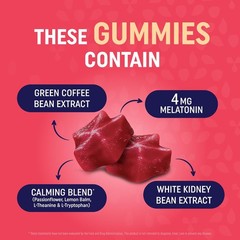 Night Time Fat Burner Gummies Melatonin Sleep Aid Vegan Weight Loss Support