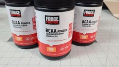 LOT OF 2 FORCE FACTOR BCAA POWDER 5G BRANCH-CHAIN AMINO ACIDS ORANGE EXP 01/26