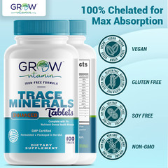 Trace Minerals Concentrate Trace Mineral Complex Tablets – 100 Tablets EXP 08/23
