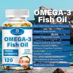 3600mg Omega 3 Fish Oil Capsules 3x Strength EPA & DHA, Highest Potency, NEW