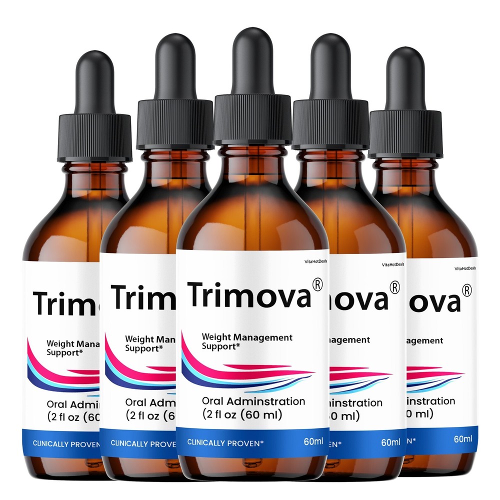 Trimova Drops, All Natural Formula, Overall Wellness & Energy (5 pack)