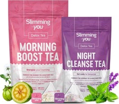 Morning Boost & Night Cleanse Herbal Tea – 14-Day Detox & Metabolism Support