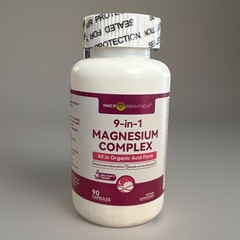 9-in-1 Magnesium Complex, 300mg from 9 90 Count (Pack of 1), White Exp 01/2028