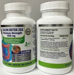 100 Detox Colon & Body Cleanse Maximum Strength Cleansing Diet Weight Loss Pills