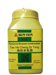 Sun Ten – Persica & Rhubarb Combination, 100gm Granules / Tao He Cheng Qi Tang