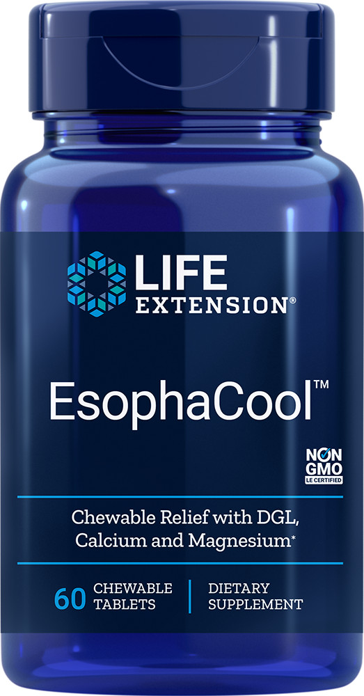 EsophaCool Life Extension – 60 Chewable Tablets – Newest Expiration!