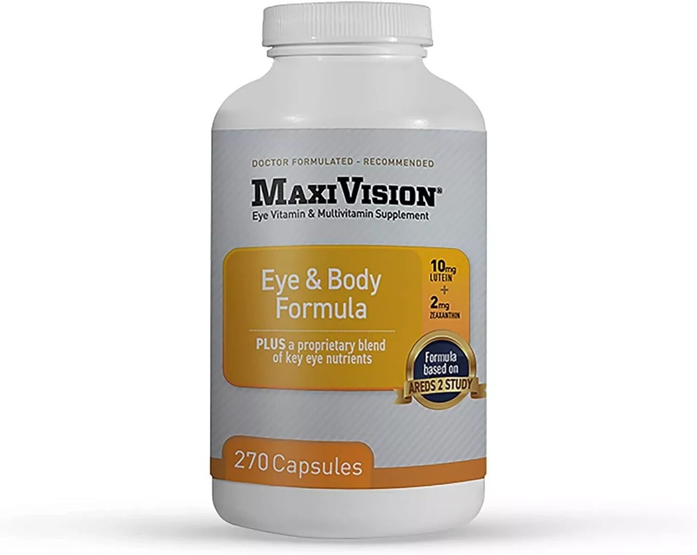 MaxiVision® Eye & Body Formula – AREDS 2 – 270 Eye Vitamins – 3 Month Supply