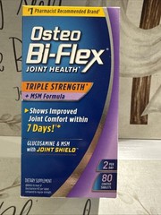 Osteo Bi-Flex Triple Strength + MSM Formula- 80 Tablets EACH Exp 08/26
