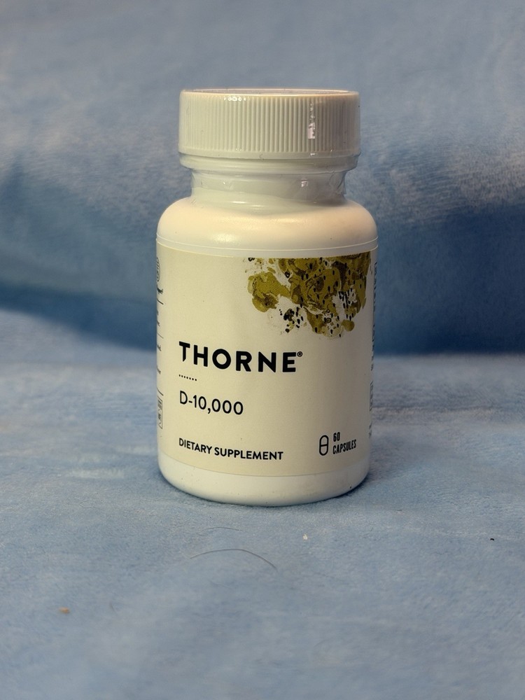Thorne D-10,000 IU – 60 Capsules – EXP 2/2028 New Sealed