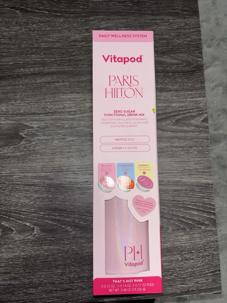 Vitapod Paris Hilton Drink Mix Pods, Zero Sugar, 3 Flavors, Wellness
