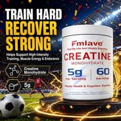 Micronized Creatine Monohydrate Powder 300g, 60 Servings, Unflavored, Non-GMO