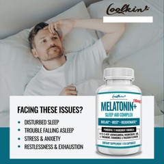 Melatonin + Sleep Aid Complex – Ashwagandha, Chamomile, 5-HTP, L-Theanine 120pcs