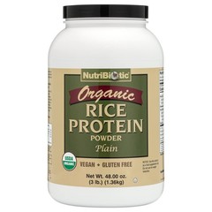 NutriBiotic Certified Organic Rice Protein Plain 3 Pound | Low Carbohydrate V…
