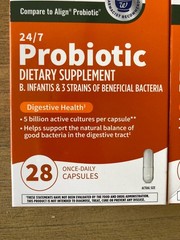 2 COMPARE TO ALIGN PROBIOTIC – DIGESTIVE SUPPORT – 28 CAPSULES EACH EXP: 07-2027