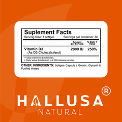 VITAMIN D3 – Immune Support & Bone Health – Sun Supplement – 60 Cap