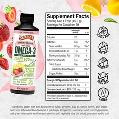 Liquid Algae Omega 3 in Pink Lemonade Flavor – 16 oz Heart Health Support