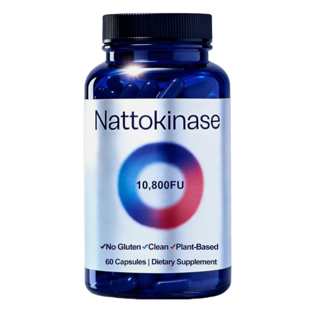 Nattokinase Supplement – 10800 FU 60 Capsules organic & Vegan, Gluten Free