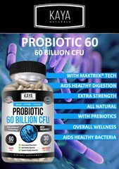 (2 Pack) Probiotic 60 Billion with Prebiotics Immune Function Healthy Digestion