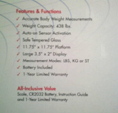 SmartHeart Digital Weight Scale Tempered Glass Platform 438 lbs Capacity NEW