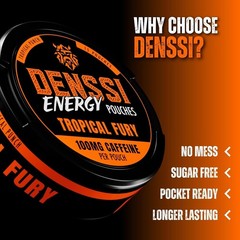 Energy Pouches – Fast-Acting Caffeine + Nootropic Boost – Sugar-Free, Tobacco