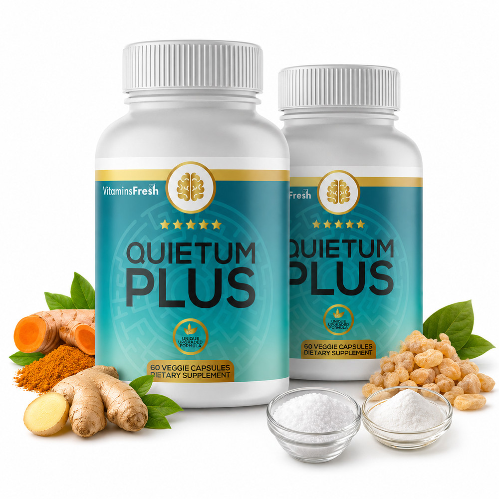 Quietum Plus Supplement Herbal Blend w/ Turmeric, Ginger Boswellia (2 Bottles)