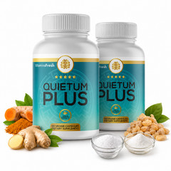 Quietum Plus Supplement Herbal Blend w/ Turmeric, Ginger Boswellia (2 Bottles)
