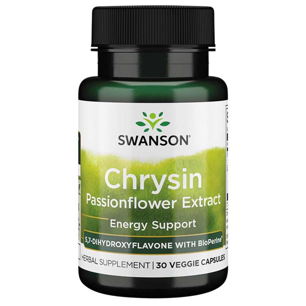 Swanson Chrysin Passion Flower Extract 30 Veggie Capsules