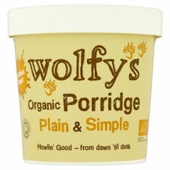 Wolfy’s Organic Plain & Simple Porridge Pot – 60g (0.13 lbs)
