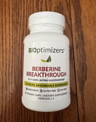 BiOptimizers Berberine Breakthrough Glucovantage 60 Veggie Caps Exp 02/2028