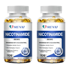 Nicotinamide 500mg Vitamin B3 Supplement – Energy Support Skin Health by MENXI