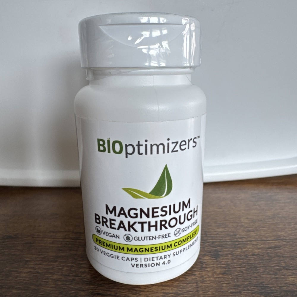 Bioptimizers Magnesium Breakthrough Supplement -Version 4.0 – 30 veggie capsules