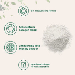 Multi Peptides X Collagen Powder–Hydrolyzed Protein 1LB Type I, II, III, V, with