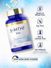 Carlyle 5-MTHF L Methylfolate 1mg | 120 Capsules | Non-GMO, Gluten Free |…