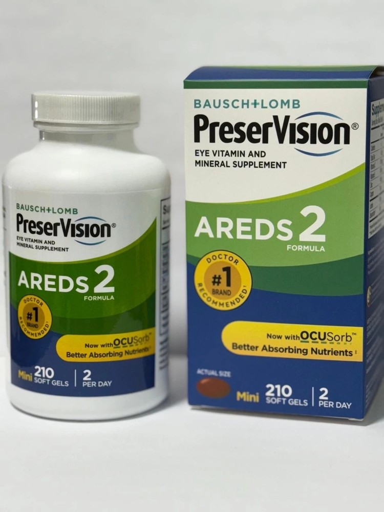 PreserVision AREDS 2 210 Count Mini Soft Gels Eye Vitamins Exp 03/2027 New