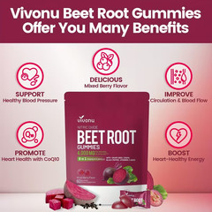 Super Beetroot Heart Chews with Grapeseed – Nitric Oxide Support Gummies