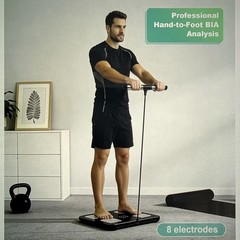 Smart Body Pod Scale, 8-Electrodes, BMI/MUSCLE/BIA/Full Body Comp, App, 400lb
