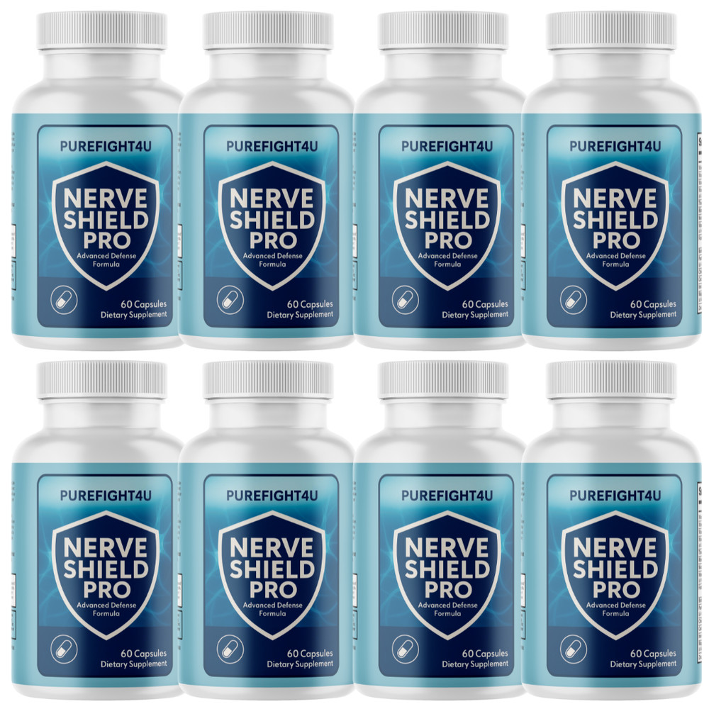 Nerve Shield Pro Mental Focus & Memory Support Supplement – 8 Bottles