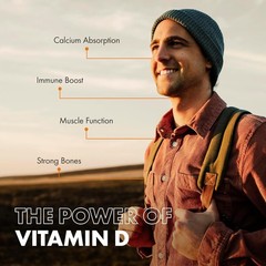 Vitamin D3 5000Iu VIT D3- 400 Easy Swallow Micro Tablets, High Strength US Stock