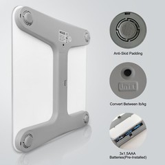 WGGE Bluetooth Body Fat Scale, Smart Digital Bathroom Weight Scale Max:400lb