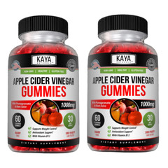 (2 Pack) Apple Cider Vinegar Gummies 1000mg for Weight Loss Cleanse Compare Goli