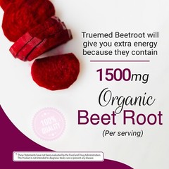 TrueMed Beetroot Supplement, Beet as Beta Vulgaris 1500 Mg 60 Capsules