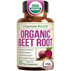 Organic Beetroot Supplement Usda Beet Root Tablets Black Pepper Circulation Pre