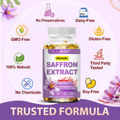 Saffron Extract, 88.5mg – Appetite Suppressant Saffron Capsules（ 2 bottles ）
