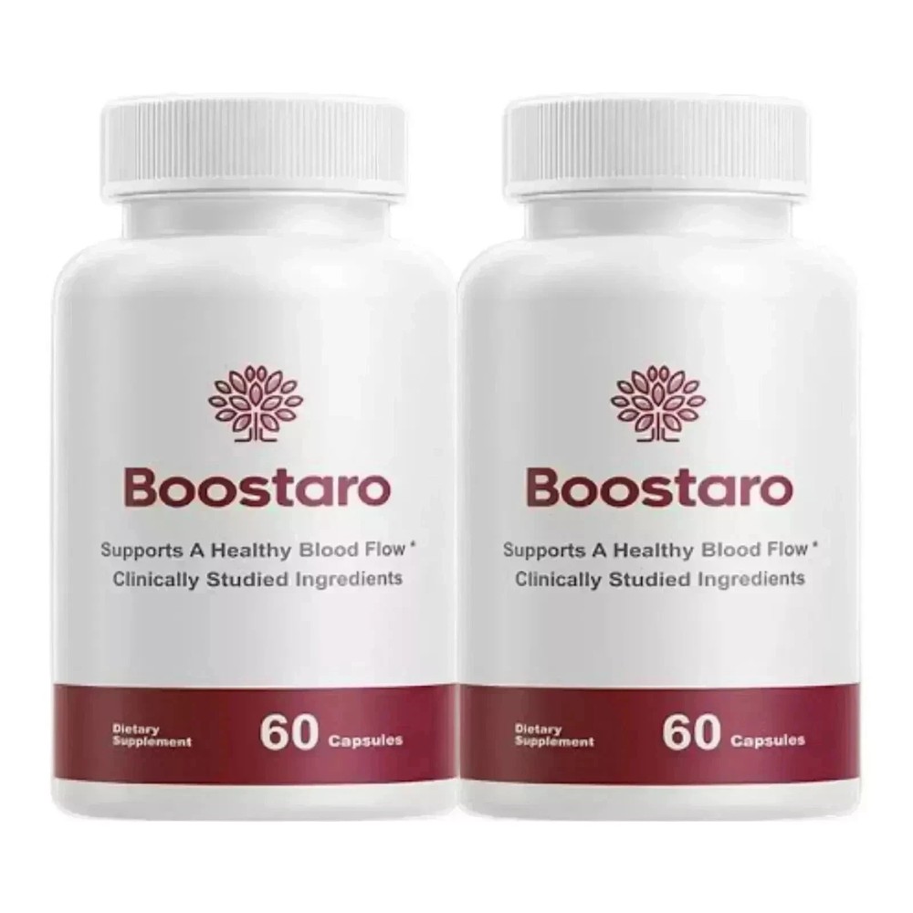 Boostaro Capsules -Boostaro -Blood Flow Virility For Men 60 Caps .Pack of 2