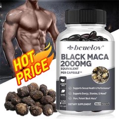 Black Maca 2000 Mg Capsules – Promotes Hormone Balance And Enhances Endurance