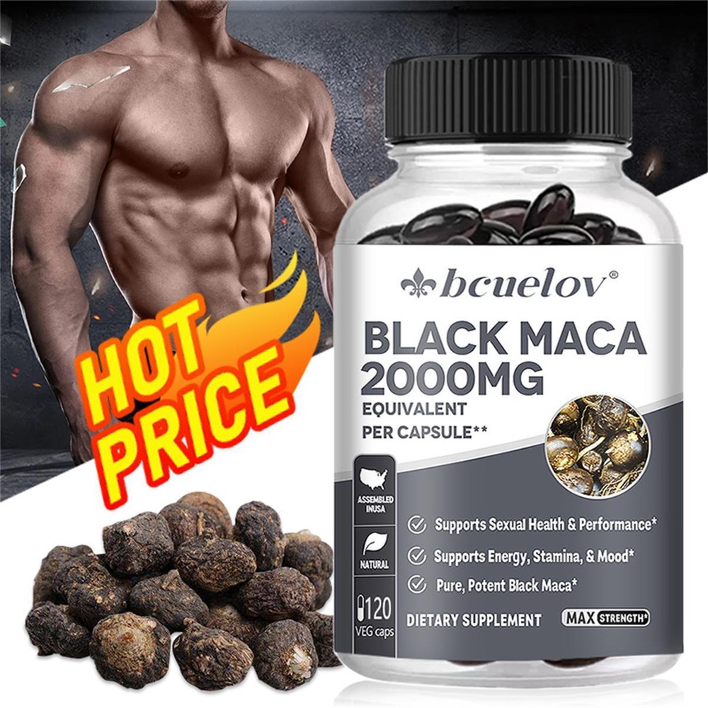 Black Maca 2000 Mg Capsules – Promotes Hormone Balance And Enhances Endurance