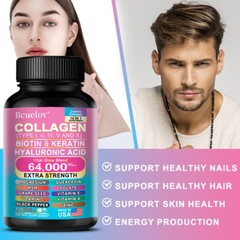 Collagen Supplement with Vitamins – Support Joint Comfort & Hair Growth,120 Caps