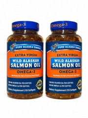 Pure Alaska Omega-3 Wild Alaskan Salmon Oil 1000mg 210 ct 2-pack Exp. 09/27+